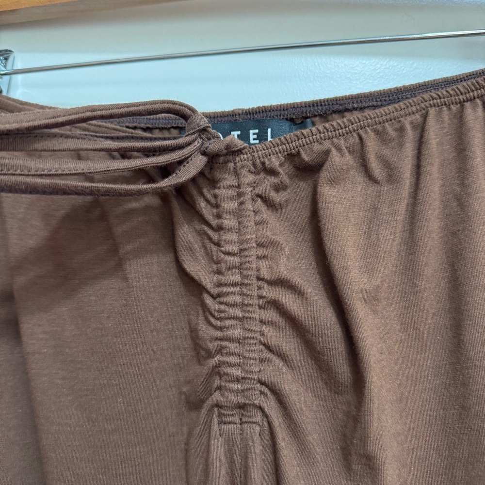 Motel Rocks Low Rise Tie Ruched Bootcut Pants - Picture 5 of 13